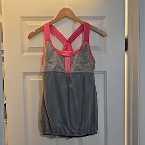 LululemonGray and Pink Strappy Tank Top